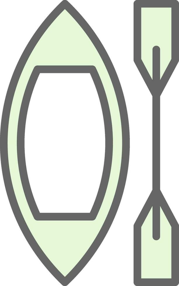 Canoe Vector Icon Design
