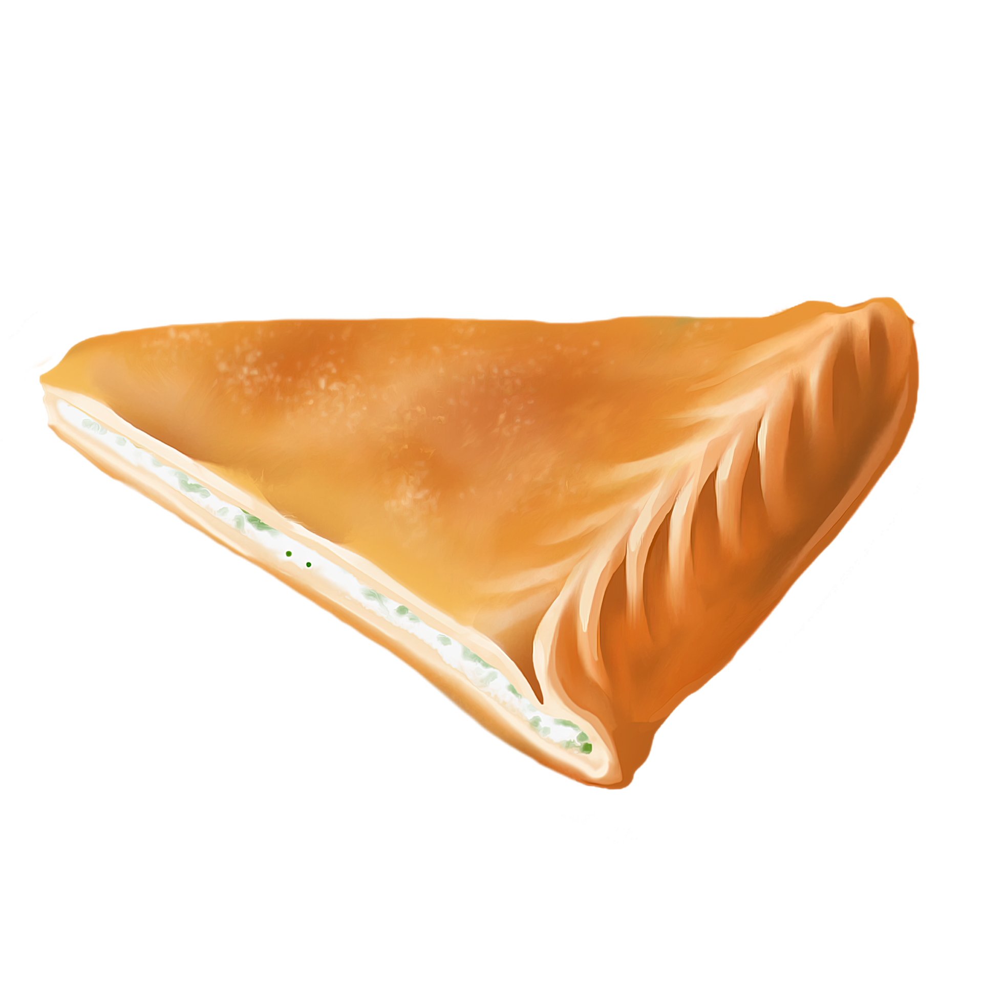 AI Generated Pie with cheese, slice, oil paint style, digital paint 29250426 PNG