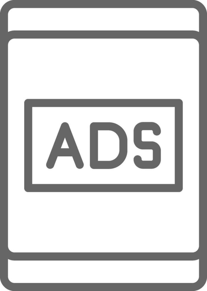 Ads Vector Icon Design