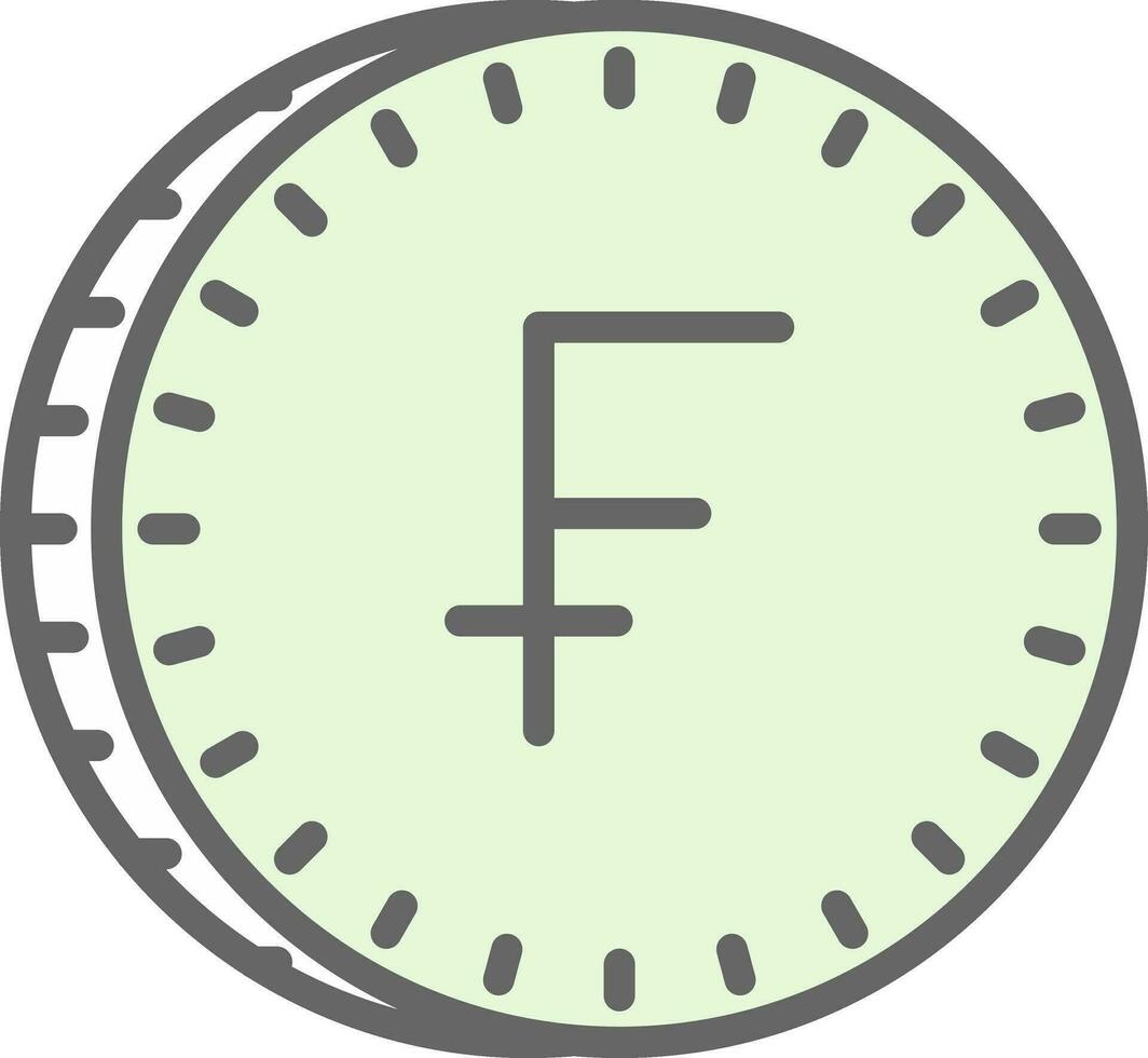 Swiss Franc Vector Icon Design