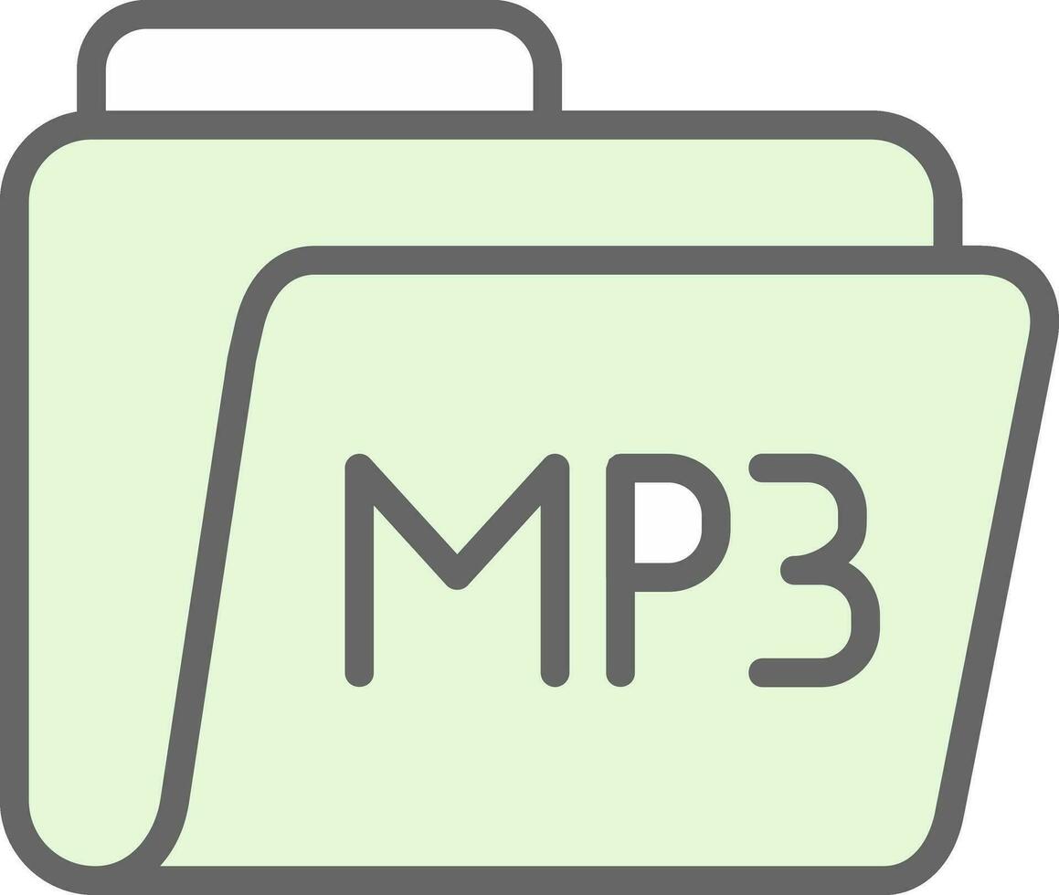 diseño de icono de vector de mp3