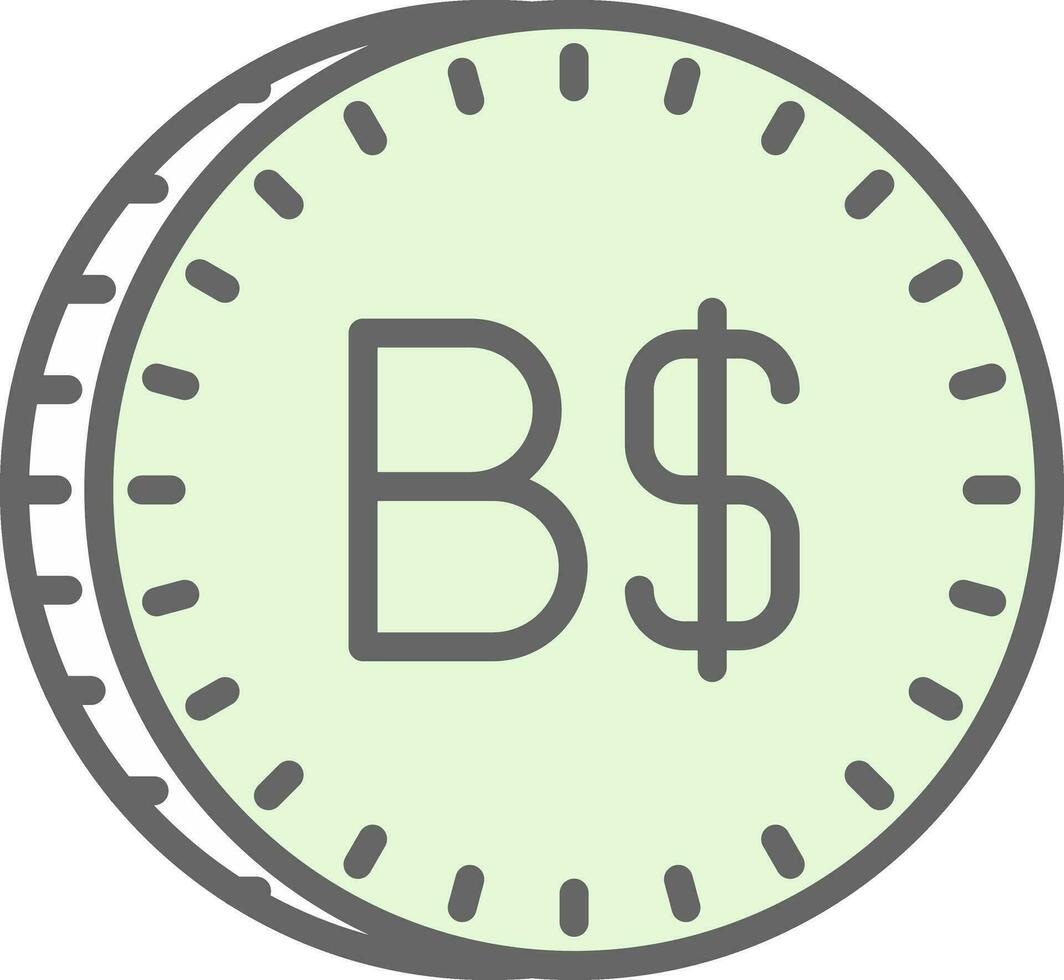 bahameño dólar vector icono diseño