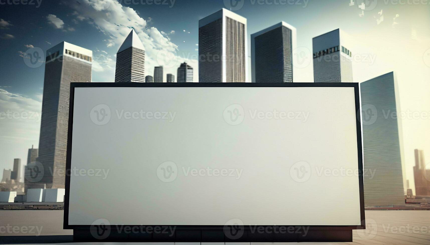 Generative AI, A Blank Billboard in a Busy City An Advertising Opportunity for Your Product photo