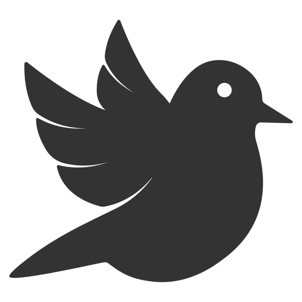 Bird silhouette. Vector flat icon