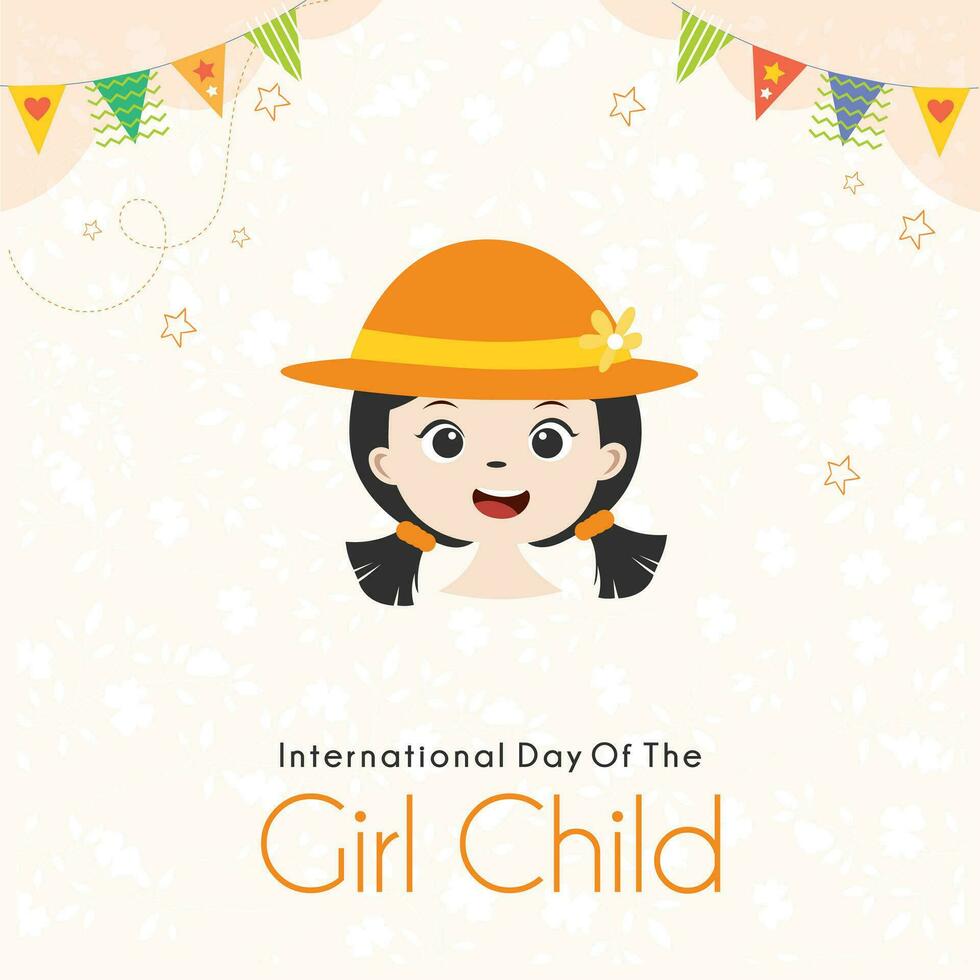 internacional día de el niña niño. octubre 11 modelo para fondo, bandera, póster con texto inscripción. vector