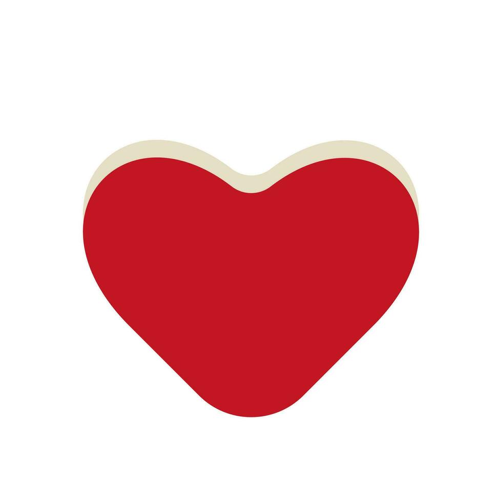 Red Heart Isolated On White Background vector