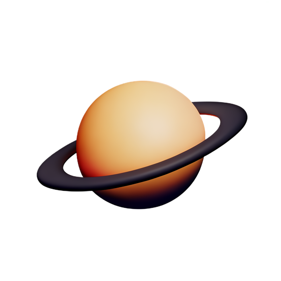 Saturnus 3d renderen icoon illustratie png