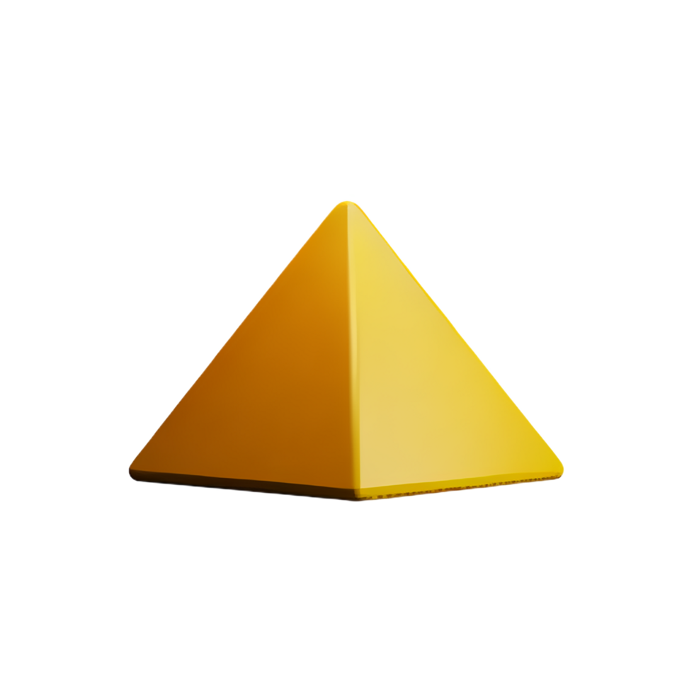 pyramid 3d rendering icon illustration png