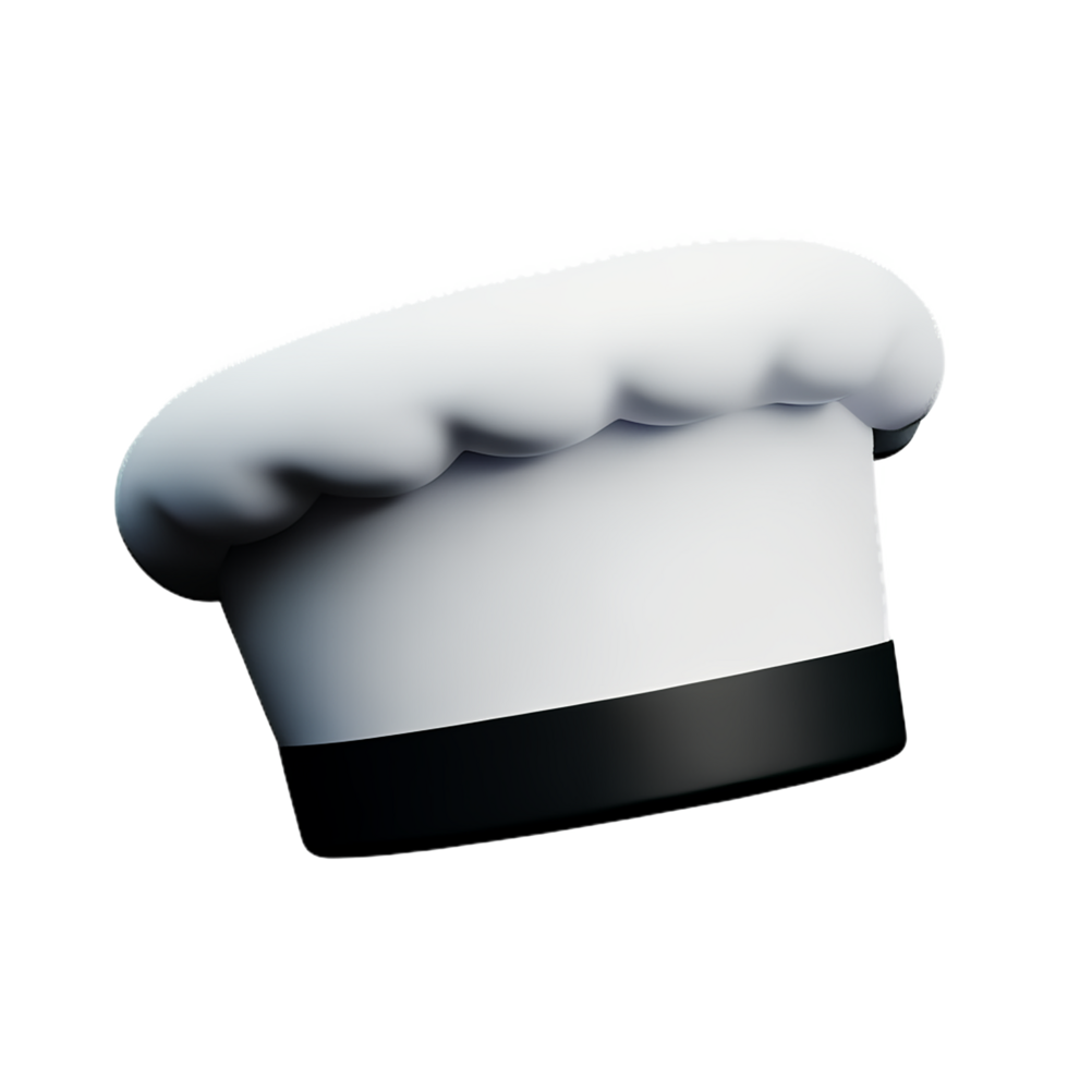 chef hat 3d rendering icon illustration png