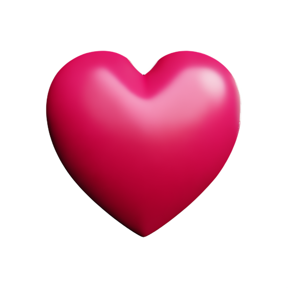 pink heart 3d rendering icon illustration png