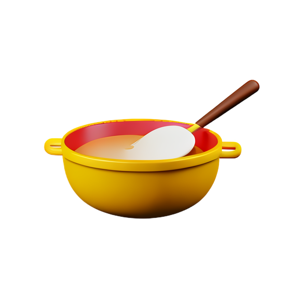 soup 3d rendering icon illustration png