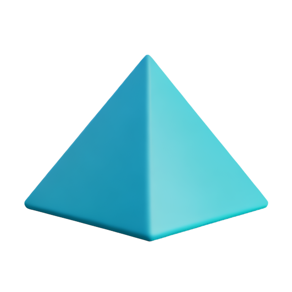 pyramid 3d rendering icon illustration png