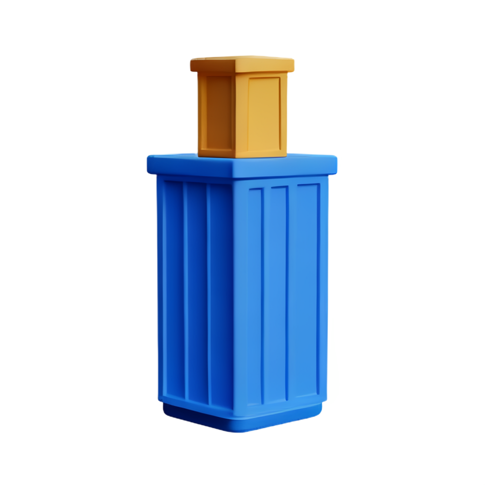 container 3d rendering icon illustration png