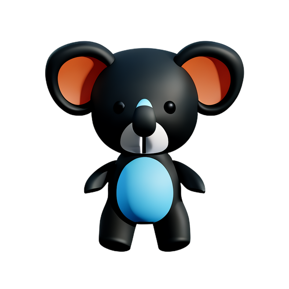 koala 3d rendering icon illustration png