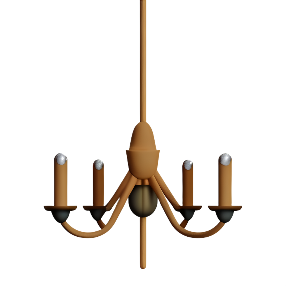 chandelier 3d rendering icon illustration png