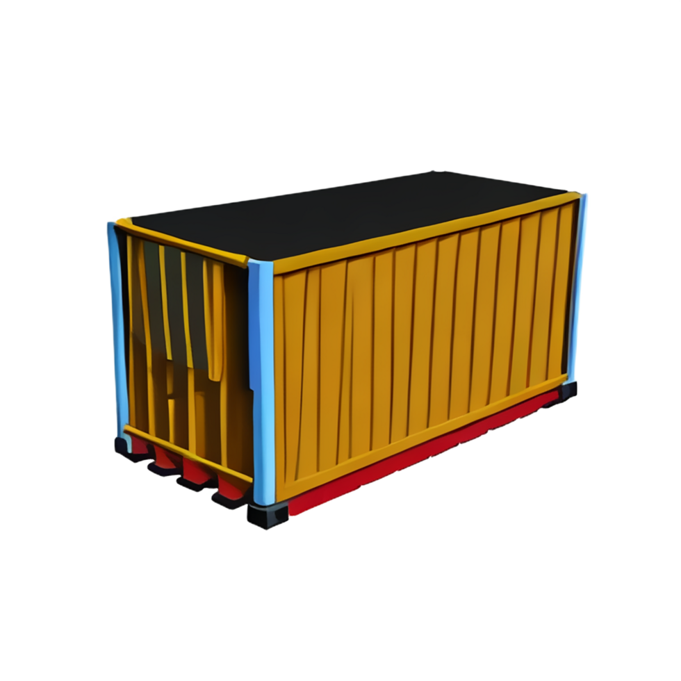 container 3d rendering icon illustration png