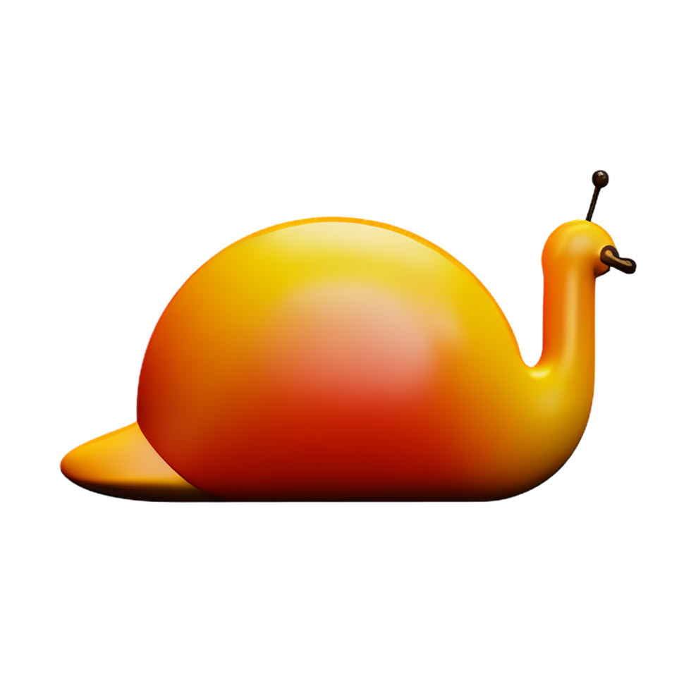 snail 3d rendering icon illustration png