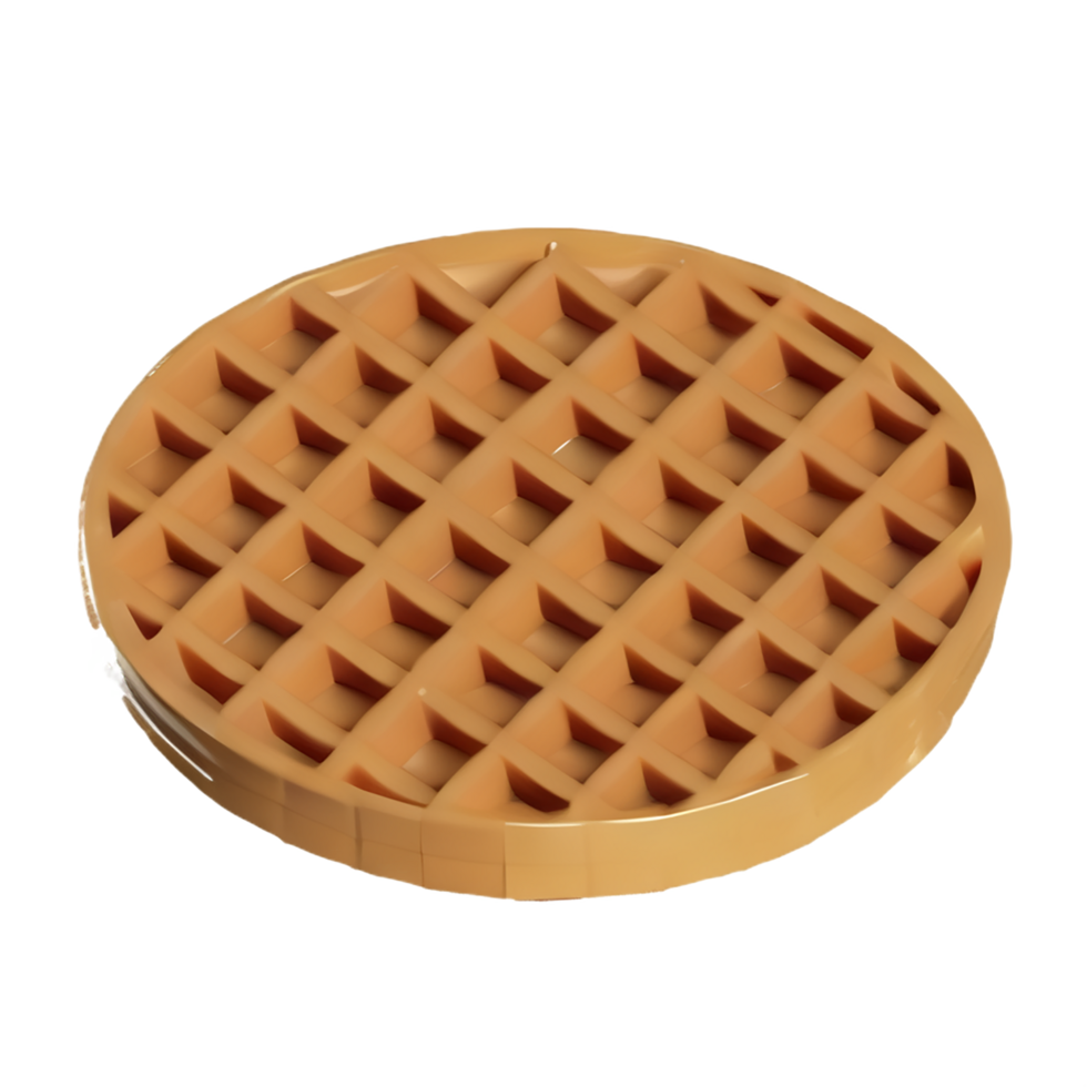 waffle 3d rendering icon illustration png