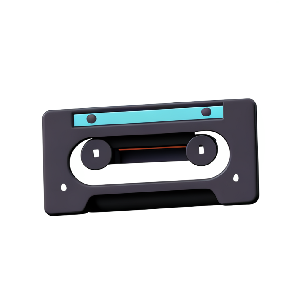 cassette tape 3d rendering icon illustration png