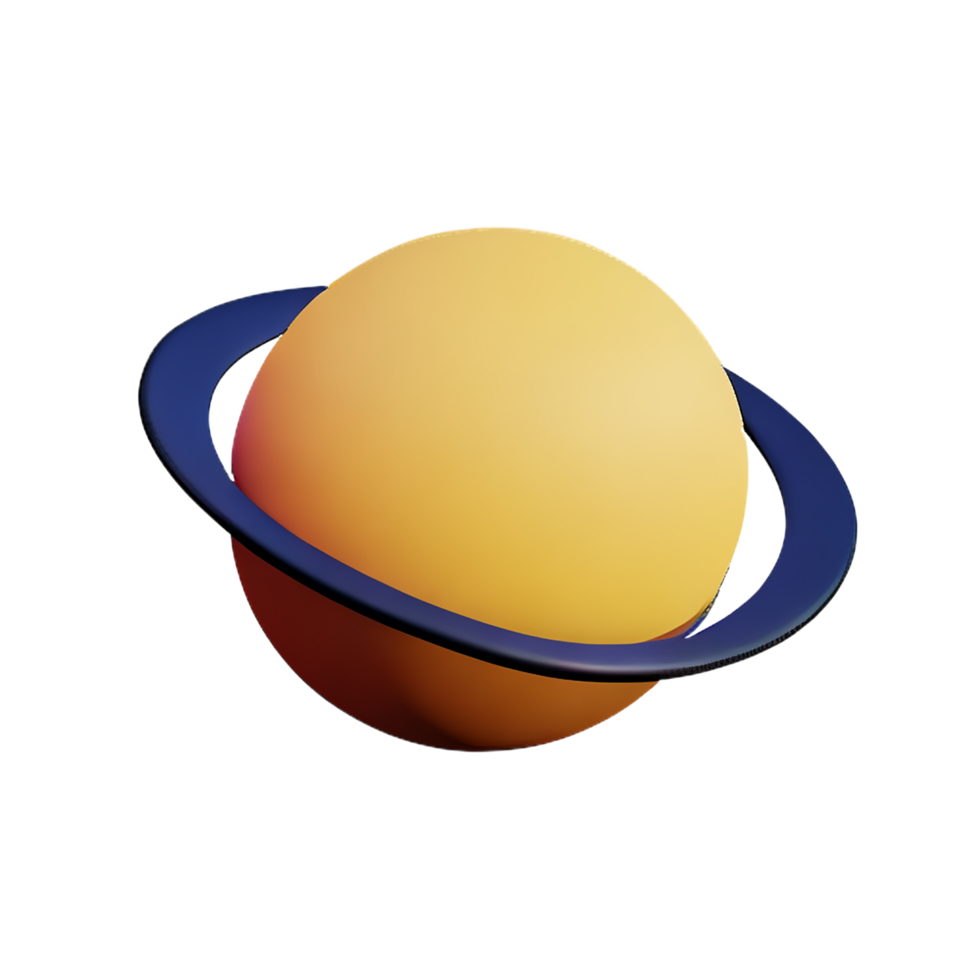 Saturnus 3d renderen icoon illustratie png