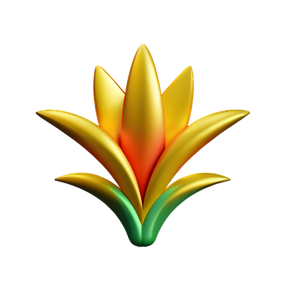 lily 3d rendering icon illustration png