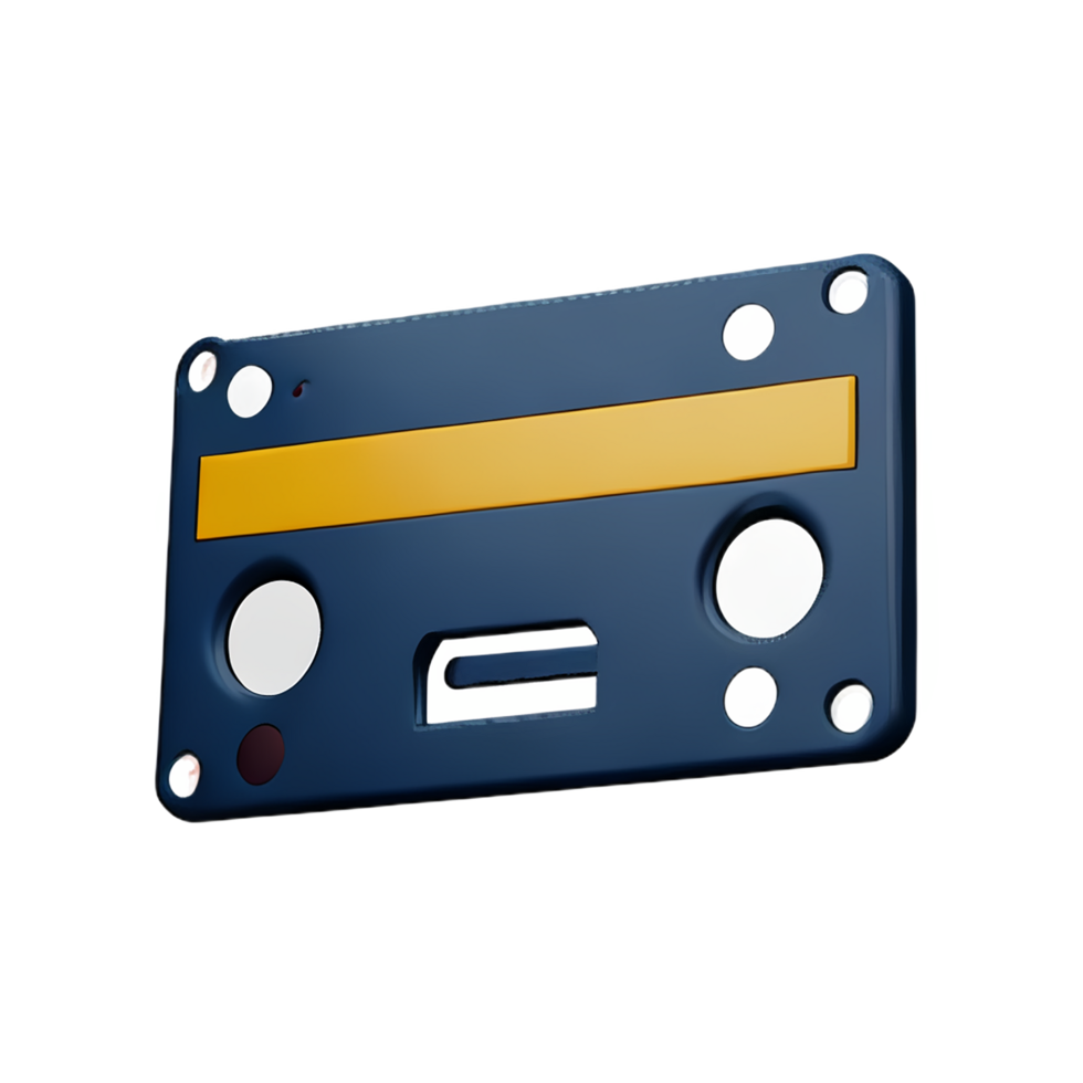 cassette tape 3d rendering icon illustration png