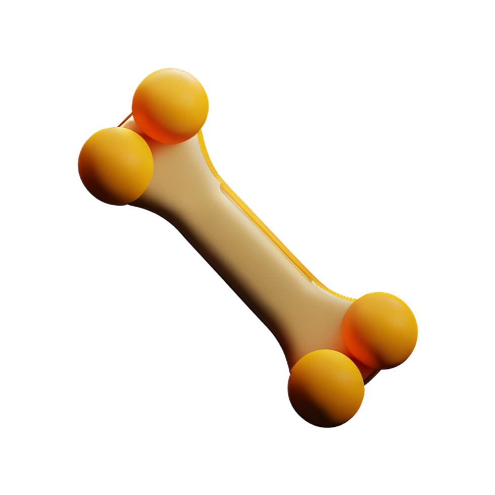 dog bone 3d rendering icon illustration png