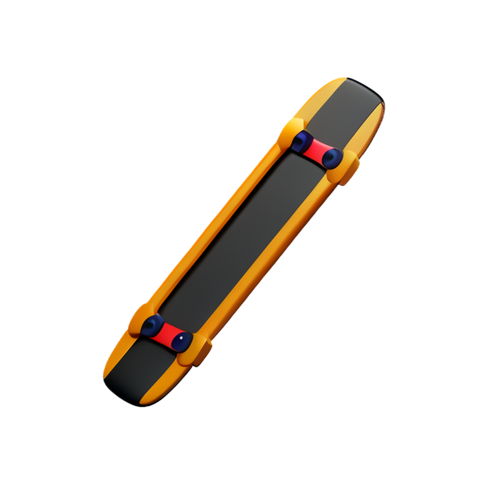 skateboard 3d rendering icon illustration png