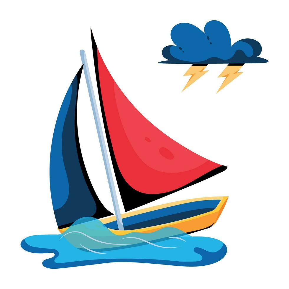 Trendy Sea Storm vector