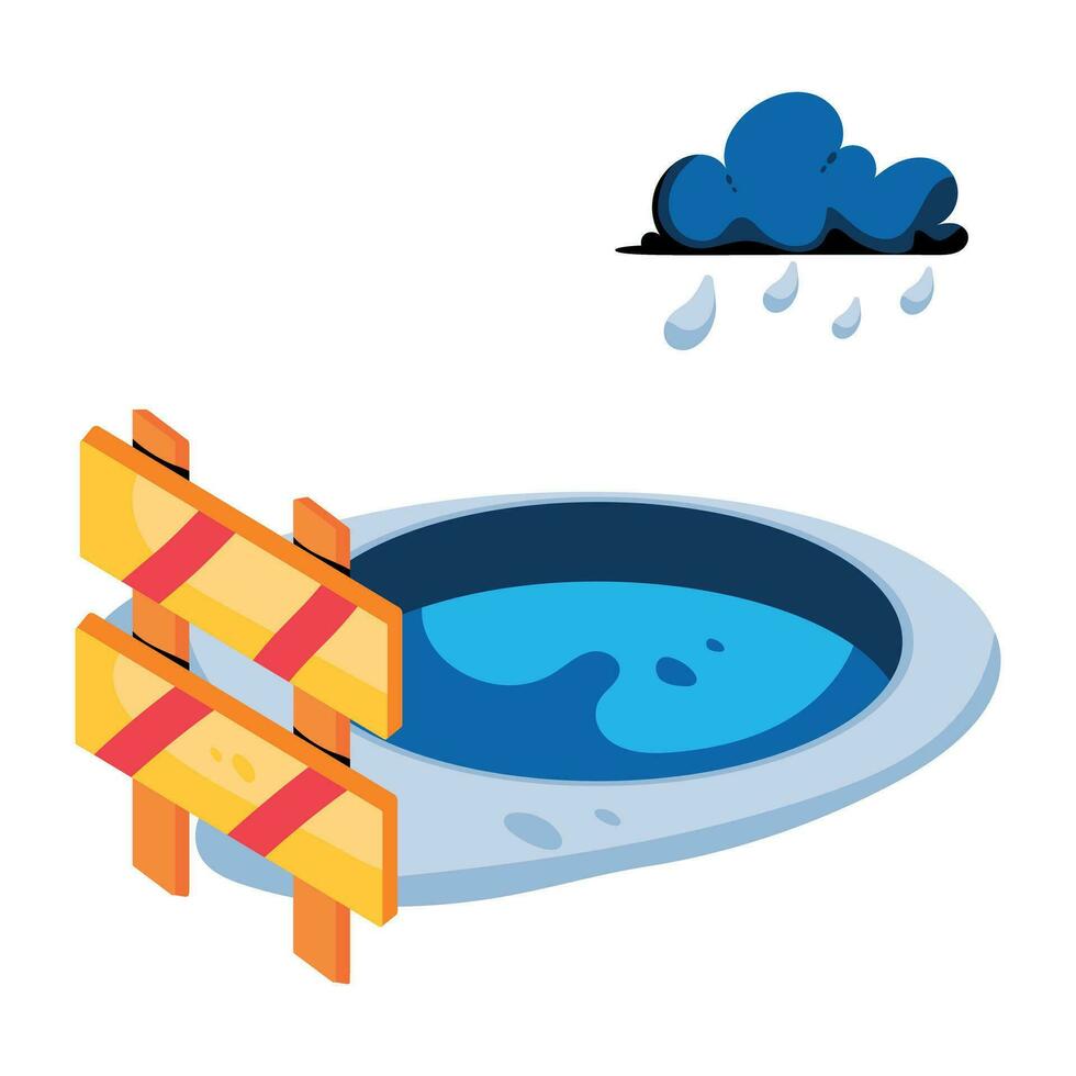 Trendy Sinkhole Barrier vector