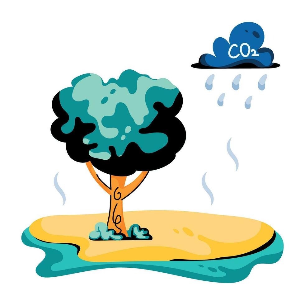 Trendy Co2 Emission vector