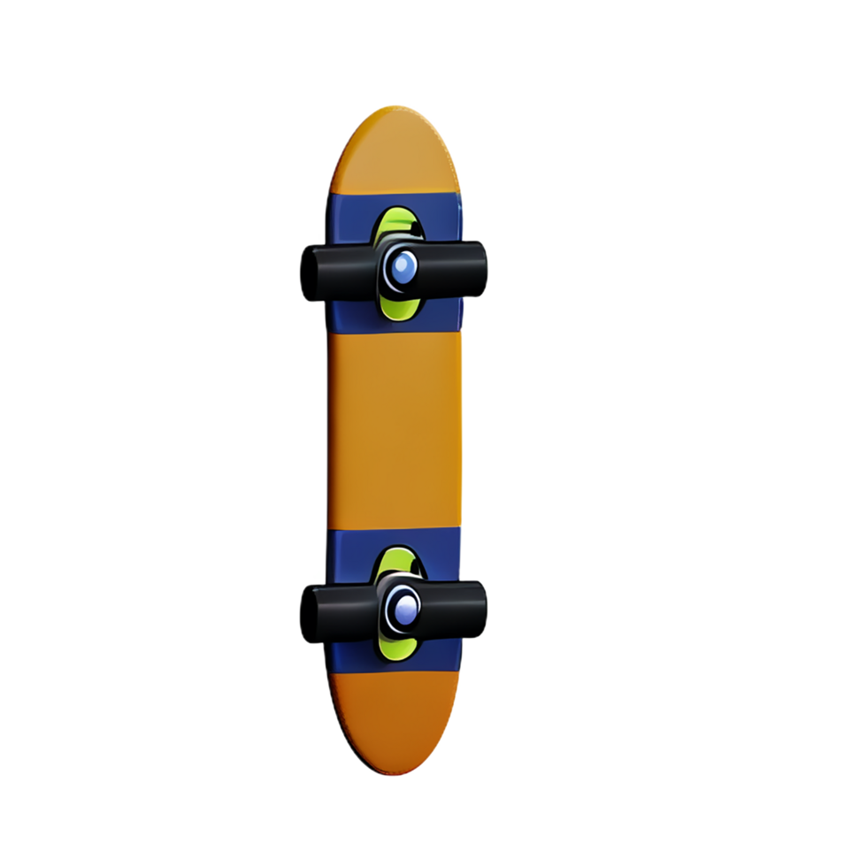skateboard 3d rendering icon illustration png
