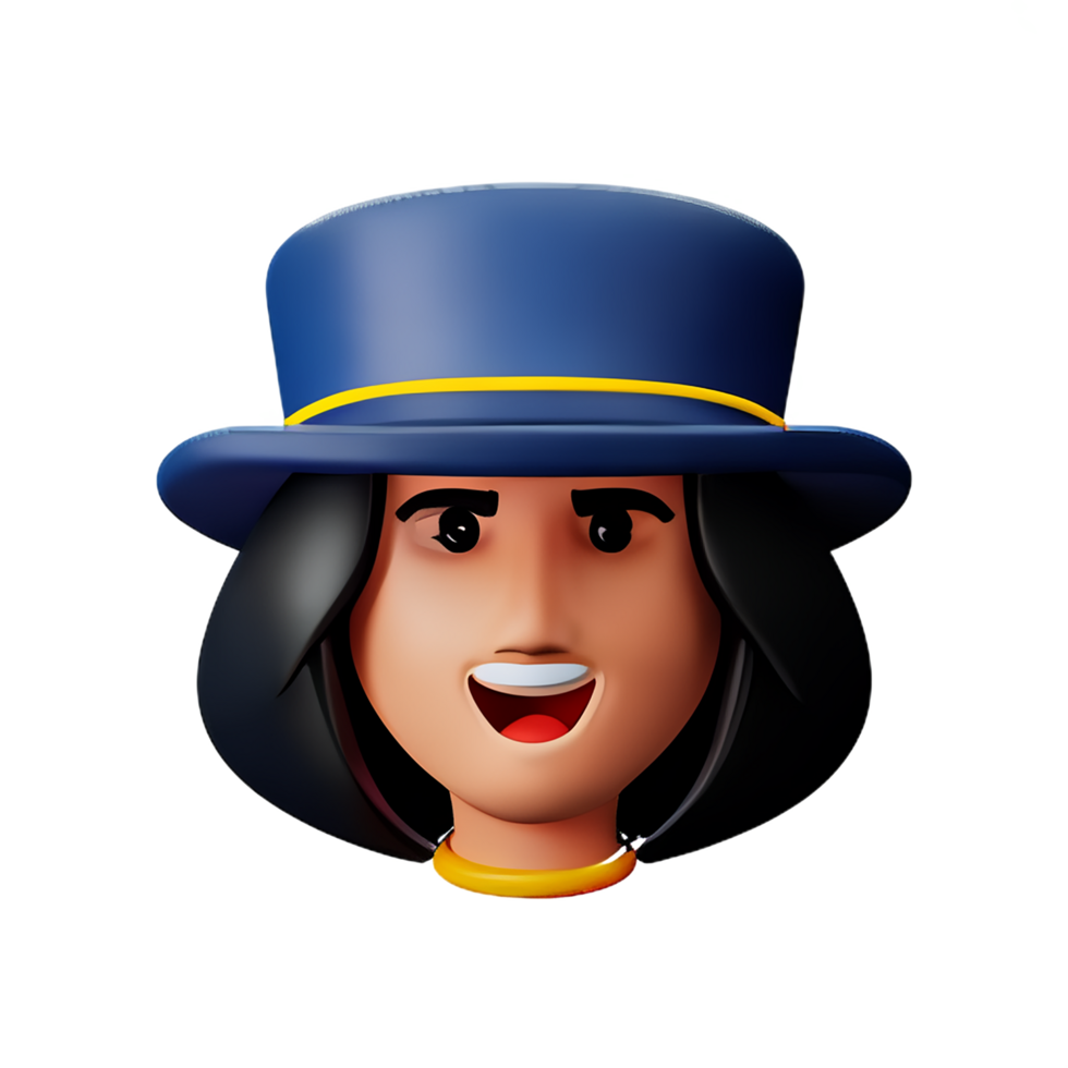 detective face 3d rendering icon illustration png