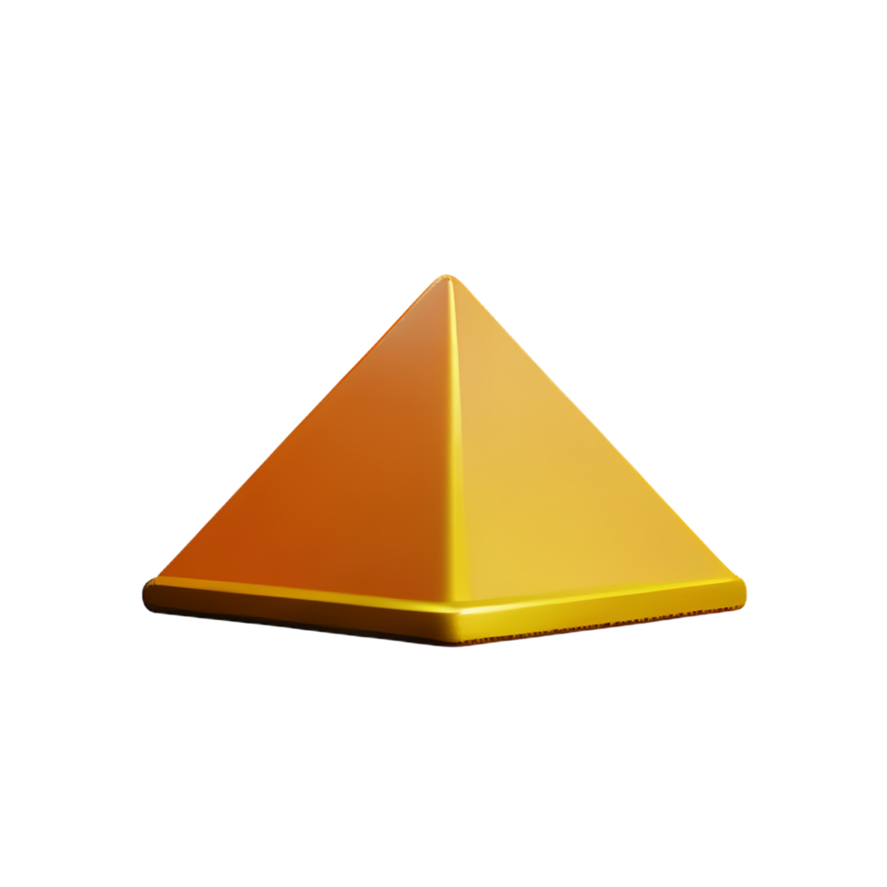 pyramid 3d rendering icon illustration png