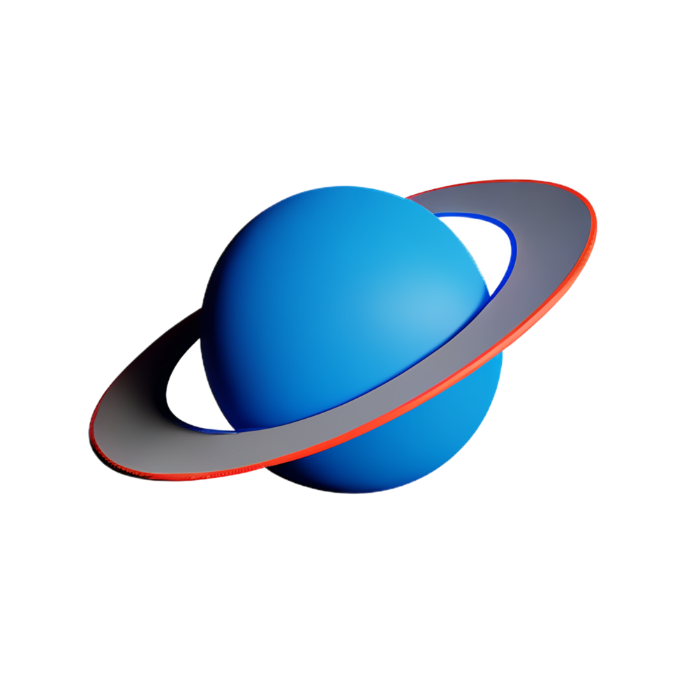 Saturne 3d le rendu icône illustration png