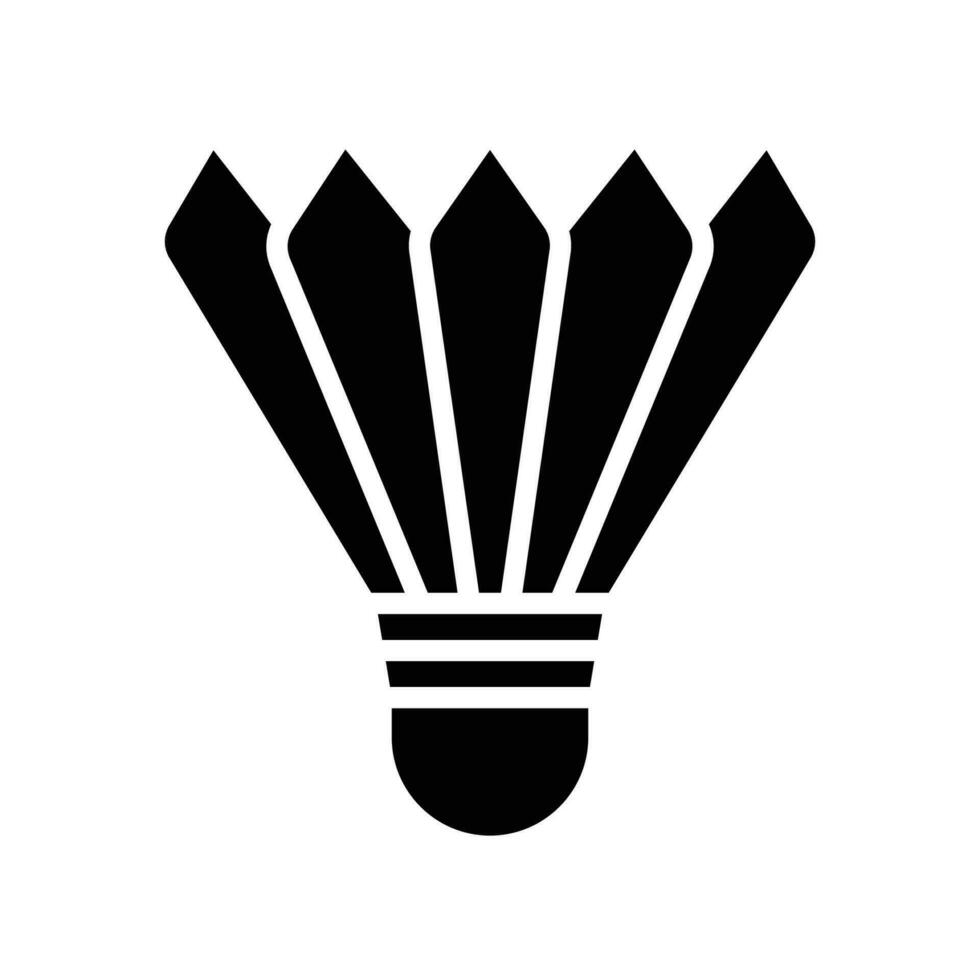 Shuttlecock, badminton, sport icon. Sports Equipment. Pictogram glyph style, simple logo for tournament. solid Vector illustration. Design on white background. EPS 10