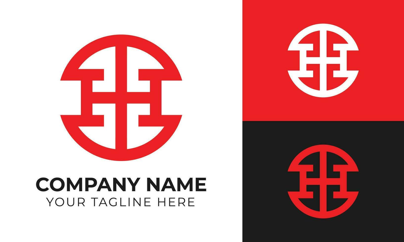 Creative modern minimal monogram abstract initial letter h logo design template Free Vector
