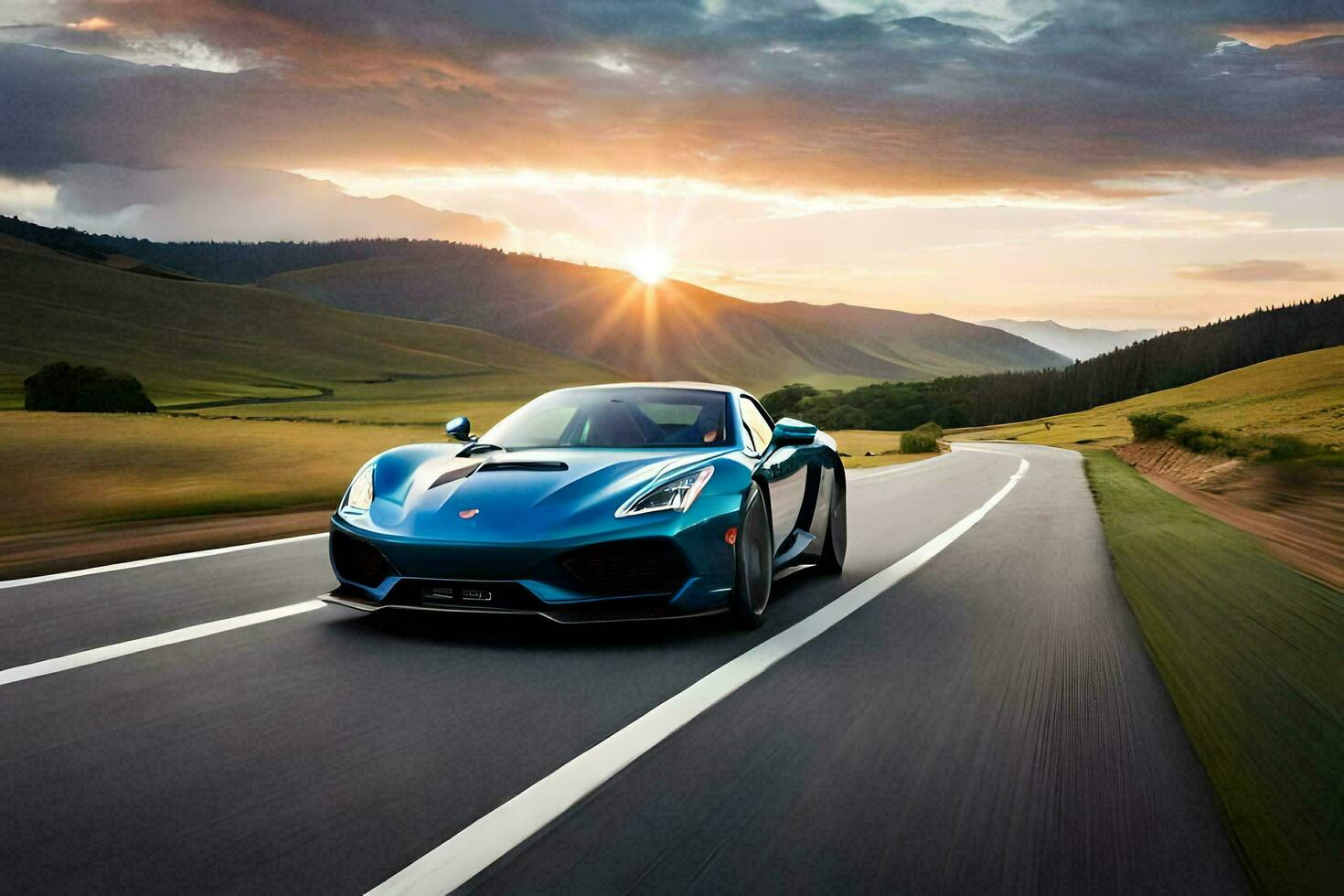 Sport Car Ai Generative photo
