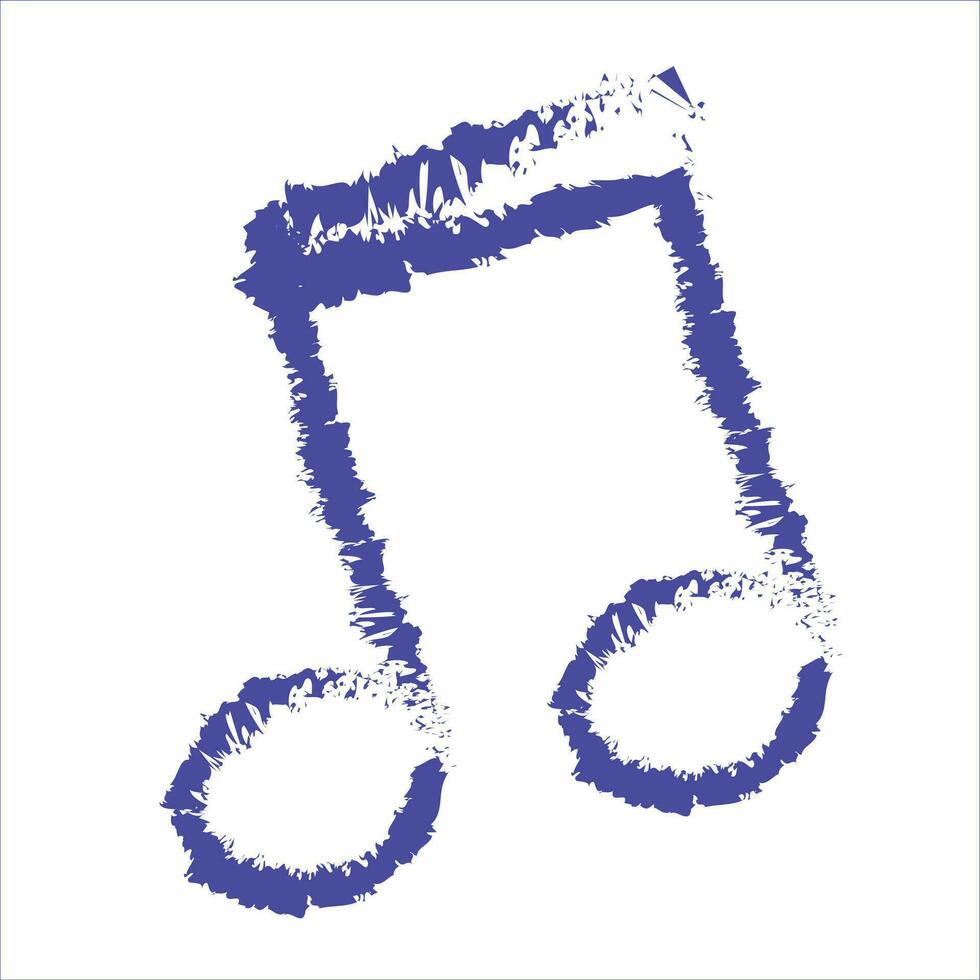 Music note icon isolated over white background. Musical vector icon for websites, musical apps and decoration purposes