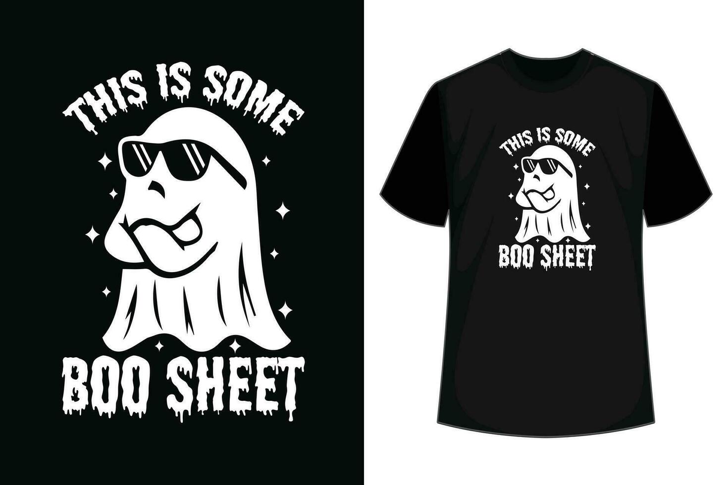 This Is Boo Sheet Ghost Retro Halloween Costume T-Shirt vector