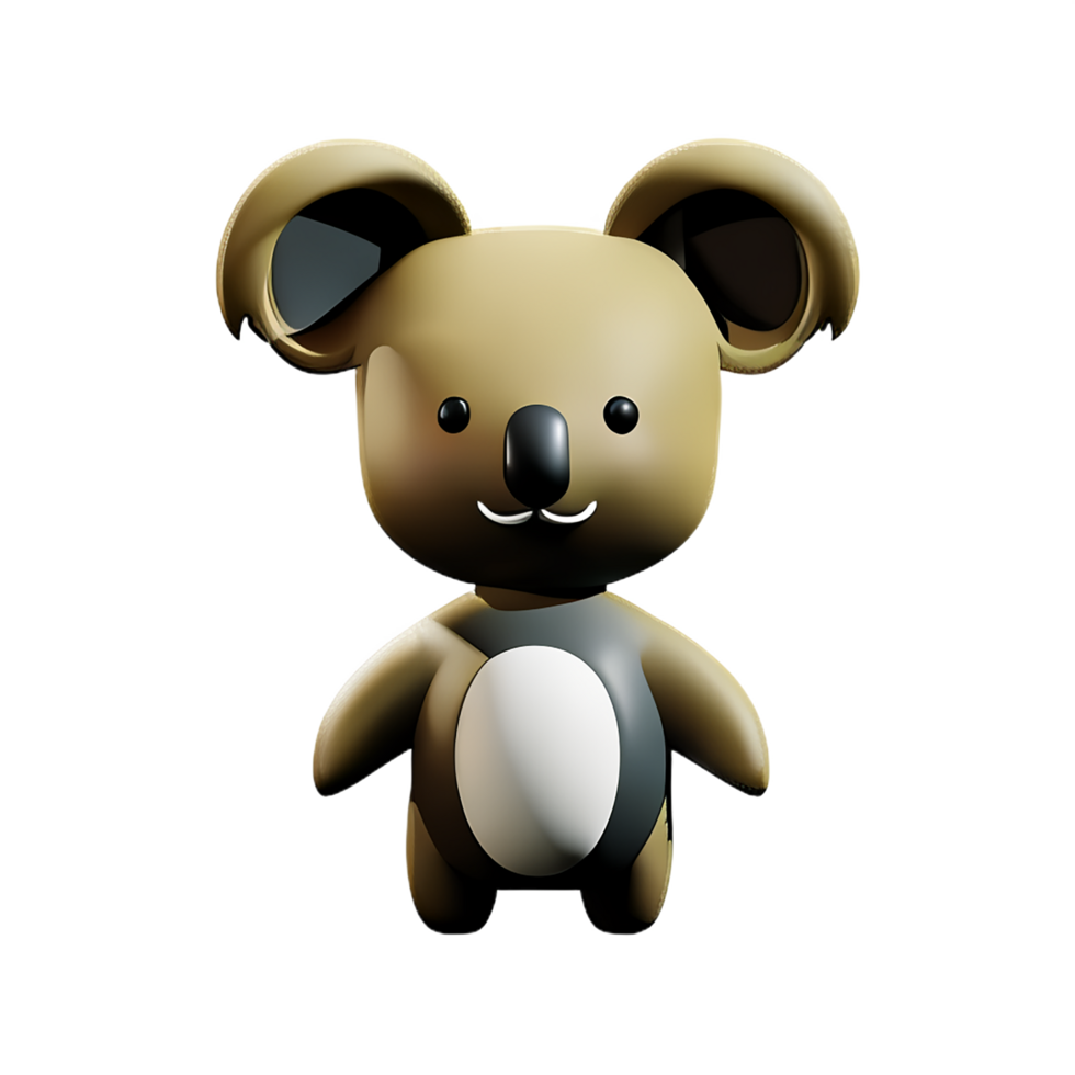 koala 3d rendering icon illustration png