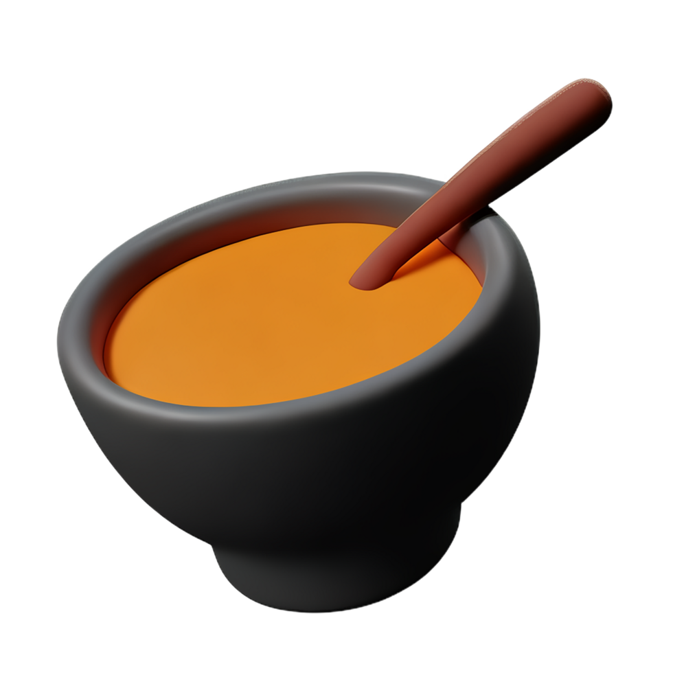 soup 3d rendering icon illustration png