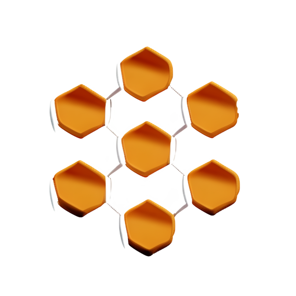 honeycomb 3d rendering icon illustration png