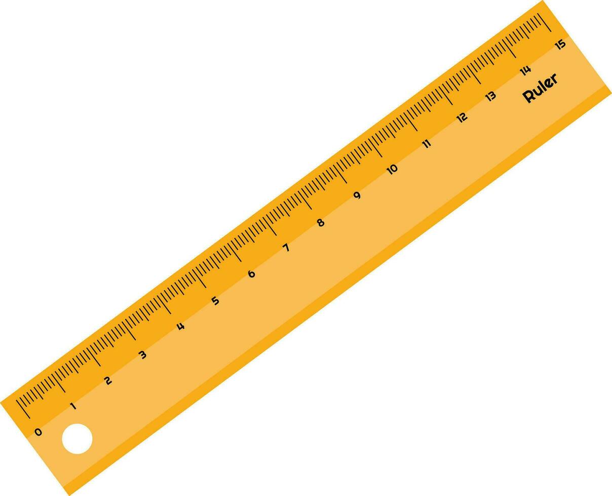 Illustration cartoon of numbered ruler vector
