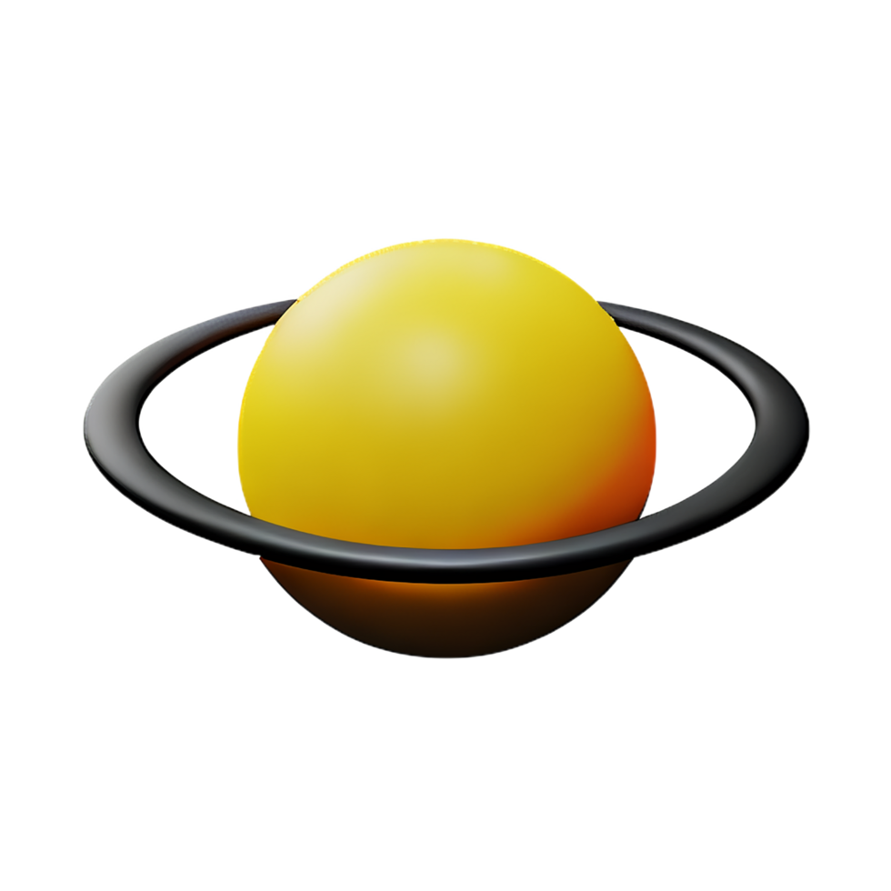 saturn 3d rendering icon illustration png