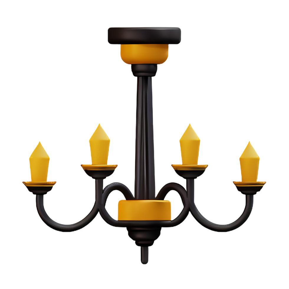 chandelier 3d rendering icon illustration png