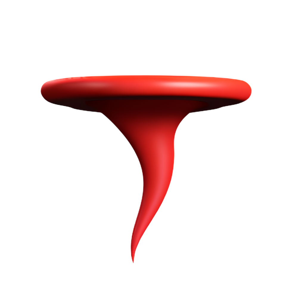 tornado 3d rendering icon illustration png