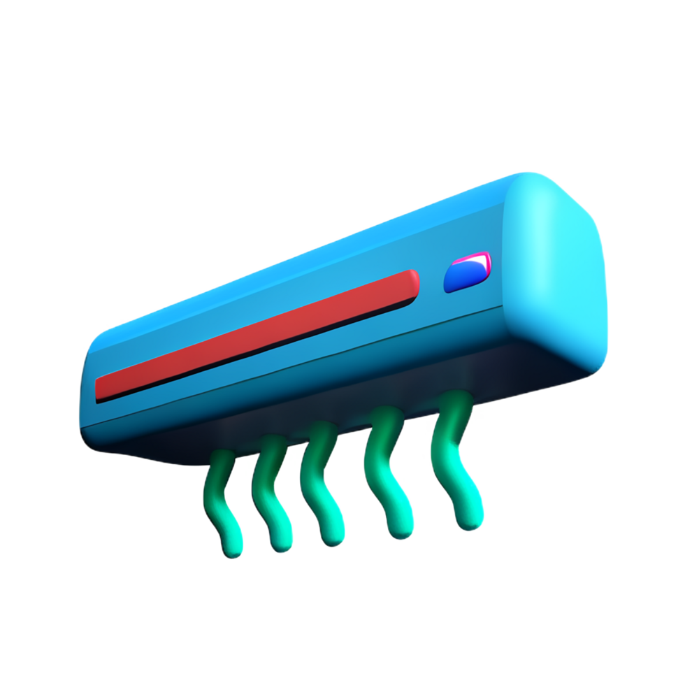 air conditioner 3d rendering icon illustration png