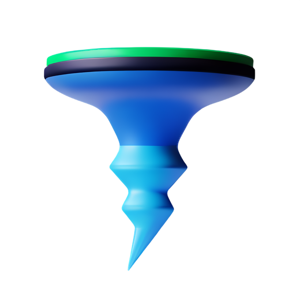 tornado 3d rendering icon illustration png