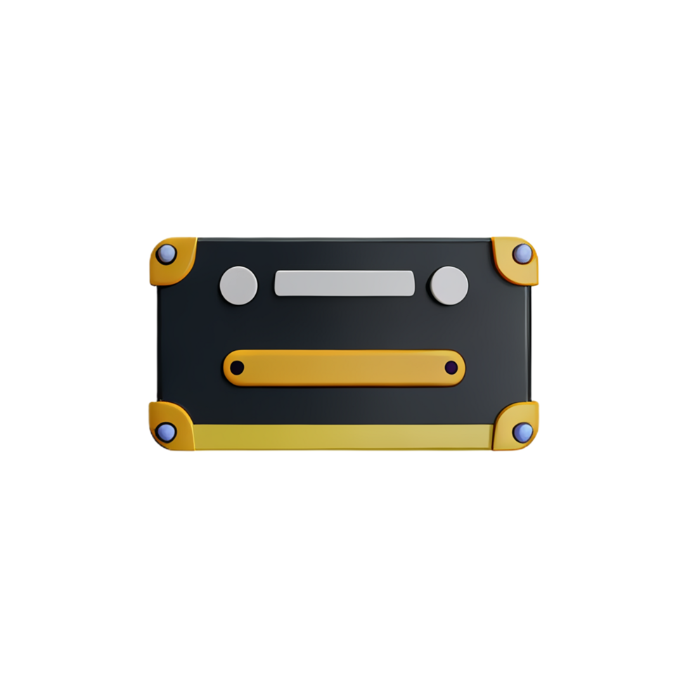 cassette tape 3d rendering icon illustration png